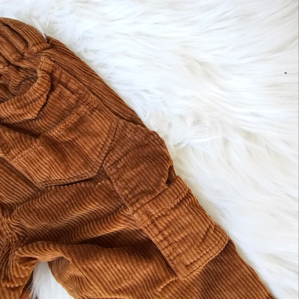 2 Piece Set Baby Gap Flannel Shirt Burgundy & Baby Gap Corduroy Lined Pants